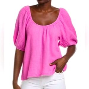 Nation LTD NWT Sz XS Lyric Easy
Peasant Top in Orchid